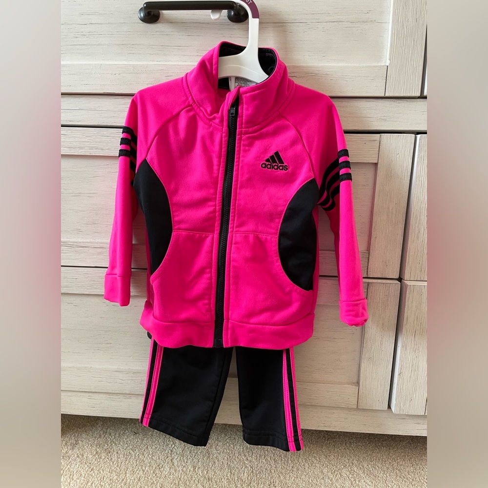 Size 18 months adidas warm-up jacket and matching track pants